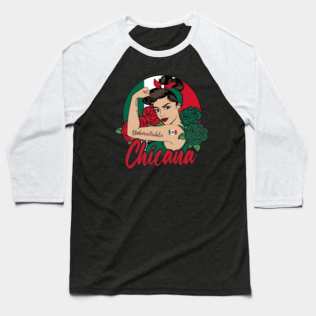 Chicana Baseball T-Shirt by JayD World